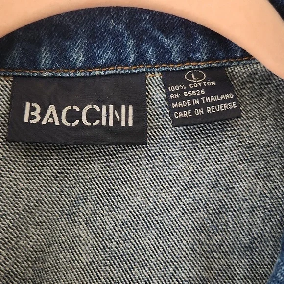 Vintage 90s Southwestern Aztec Embellished Denim Vest Size Women's L - Picture 4 of 5